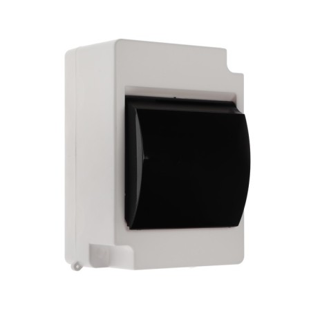 Shield Luazon Lighting Shchrn-P-4, 4 modules, IP30, with a lid, hinged, plastic, white color