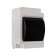 Shield Luazon Lighting Shchrn-P-4, 4 modules, IP30, with a lid, hinged, plastic, white color