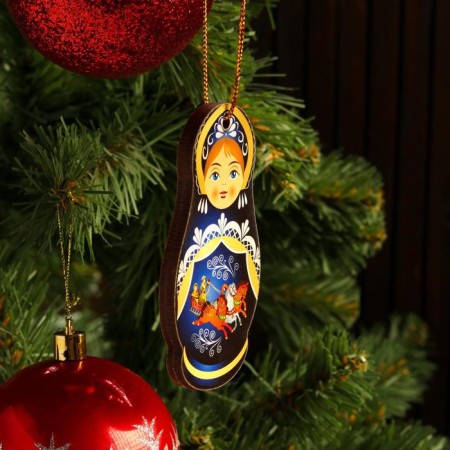 Toy on the tree "Character" Matryoshka, 9.5x7cm-1