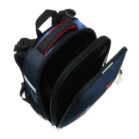 School backpack 38 x 30 x 16 cm, ergonomic back, stavia "yellow machine", black-7