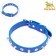 Collar "Lyon" with spikes 45 x 2 cm, Osh 34-40 cm, artificial leather, blue
