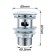 Bottom valve Ledeme L65-2, for a shell, with overflows, brass, chrome