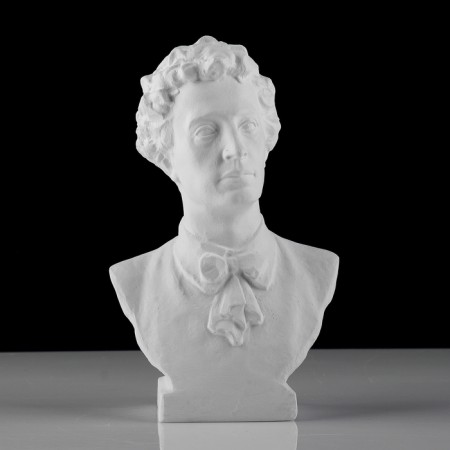 Gypsum figure famous people: Block Bust, 12.5 x 7.5 x 19 cm