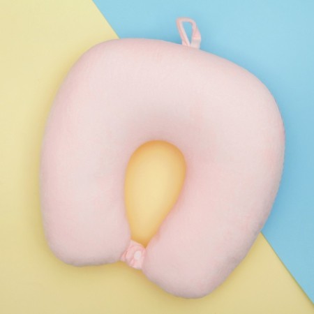 Soft antistress toy "Street", a headrest with a rivet, the color is pink-1