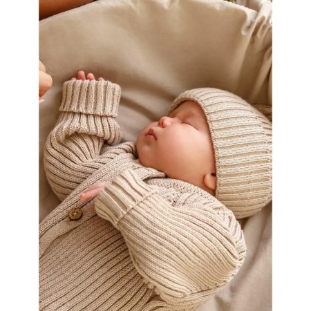 Knitted Knot Killed with Pure Love Tot hat, height 74 cm, beige color-5