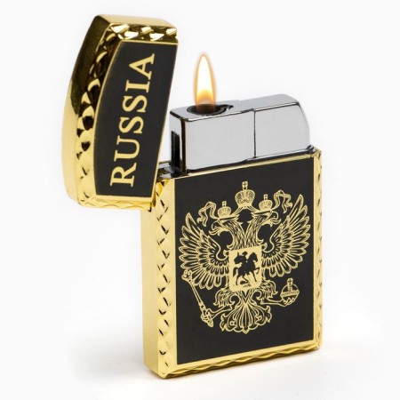 Gas lighter "Russia", 1 x 3.5 x 6 cm, gold-1