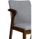 Wooden stool Artis array of gvee/fabric, Cappuccino/gray 49x58x84 cm