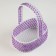 Basket, 18x12x6/23 cm, metal, beads