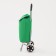 Household bag on a cart on a cord, green color