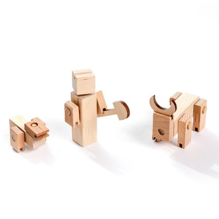Wooden designer "Cubigrad", "Cubicraft residents. Farm"-1