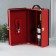 Casket wood, leatherette for 2 bottles "pleasure" black-red 1 object 12x21x36 cm
