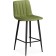 Stool Bar Dani Metal/velor, black/green 42x48x92 cm