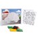 Set for creativity: EVA applique with crumbs and coloring - Stickers "Transport"