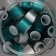 Adhesive tape plastic in the jar "Glori. Silver, Blue" N-r 40 pcs 1.2 cm, dl.0.9m 7x7x9 cm