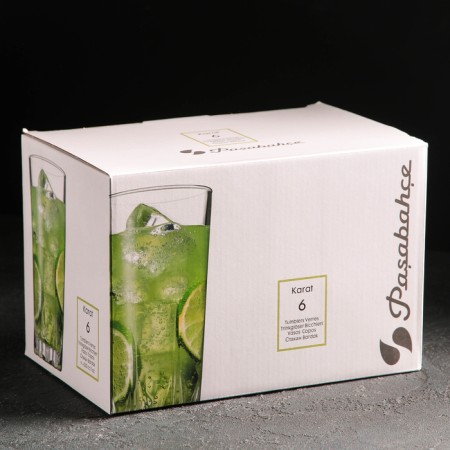 Set of glasses 6 pcs high karat 330 ml-1
