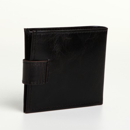 Male purse on the button, Textura, for cards, for coins, black color-2