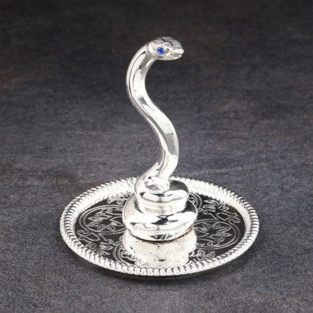 New Year. Snake stand for the rings, 9x8 cm, metal-3