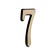 The door number "7" tundra, plastic, color gold 1 pc.
