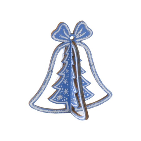 Wood painting. Christmas tree toy "New Year's journey"-1