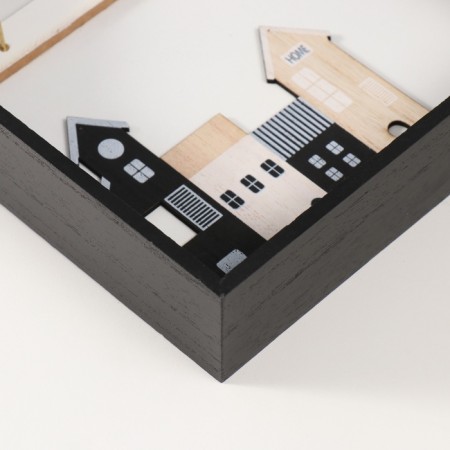 Hooks decorative wood "houses in the house" 5x20x28 cm-2
