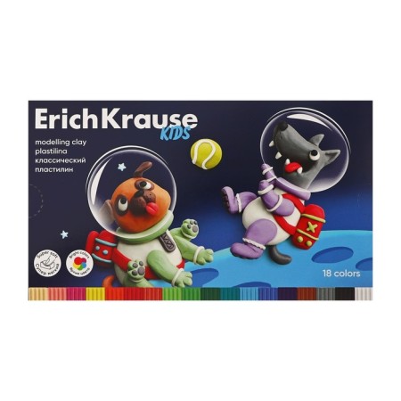 Plasticine 18 colors, 324 g, Erichkrause "Kids Space Animals", with a glass, in cardboard packaging-3