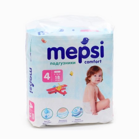 Diapers "Mepsi", 9-16 kg, 18 pcs/un