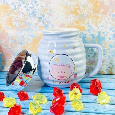 Children's mug Lenardi, with a lid, 470 ml