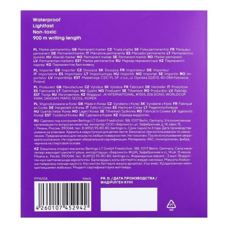 Markker permanent 2.0 mm Berlingo black-8
