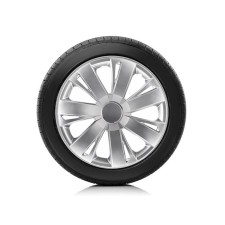 Wheel caps Autoprofi R16, PP plastic, adjusting rim, metallic, 400 mm, 4 pcs