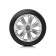 Wheel caps Autoprofi R16, PP plastic, adjusting rim, metallic, 400 mm, 4 pcs