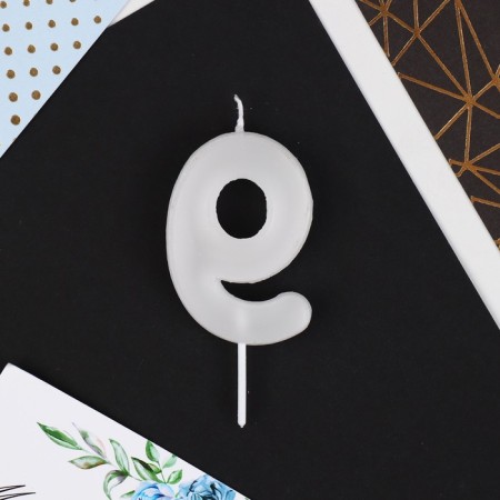 Candle for the cake, the number "9", with balls, 5.5 x 8 cm.