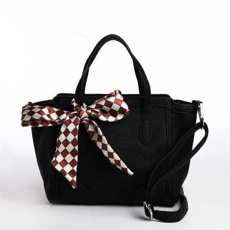 Bag Female Tout with zipper, black color-1