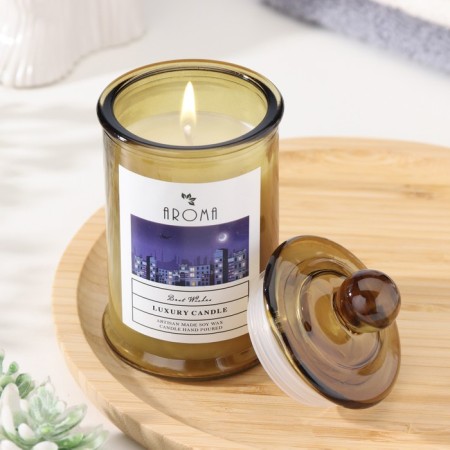 Aromatic candle in the bank "Fresh Gardenes", 40 hours, 95 gr, in the box-1