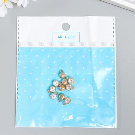 Decor for creativity Metal "Diamond in the frame" set of 10 pcs 0.6x0.6 cm-3