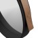Wall mirror on the Manhattan belt, D = 395 mm, black color