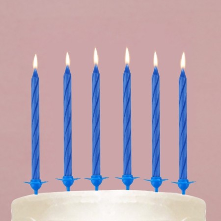 Candles for the cake, blue, 24 pcs., 7 x 17 cm.-6