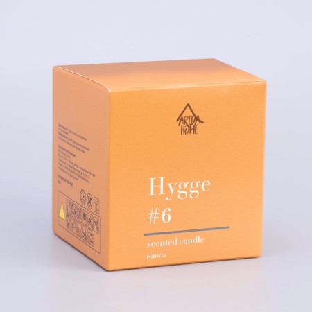Свеча ароматическая "Hygge" #6 Манго, соевый воск, в банке, 90 г-14