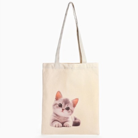 Bag Schoper "Kotik" 35 x 0.5 x 40, departure without lightning, without lining, white-1