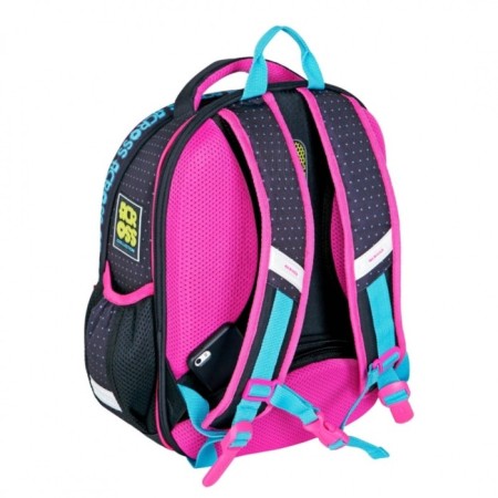 Frame backpack 37 x 28 x 12 cm, Across 194, filling: bag, pencil case, violet ACR22-194-10-6