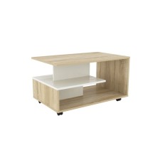 Table Gouring Voga Voga, 800x500x455, white texture/oak sonom