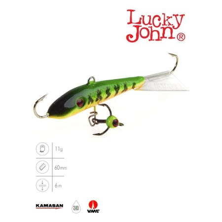 Balancir Lucky John Fin 4 + tee, 6 cm, color 20 blister