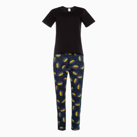 Female set (T -shirt, trousers), black color, size 46-3