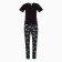 Female set (T -shirt, trousers), black color, size 46