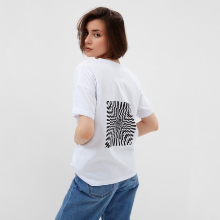 Women's T -shirt Minaku "Abstraction" Color White, size 50