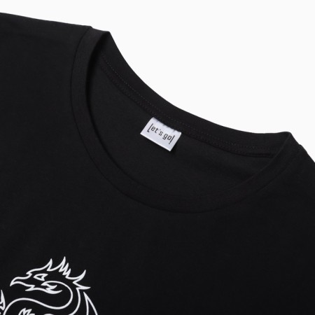 T -shirt male, black color, size 48-1