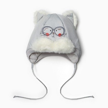 Children's hat "Wise guy", gray color, size 42
