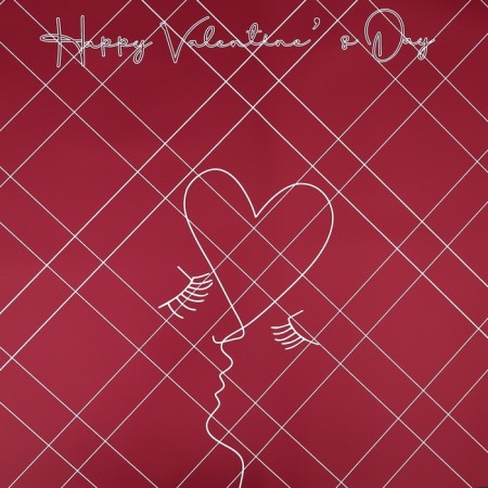 Film for flowers matte, "Happy Valentine's Day", 58x58cm, winery-2