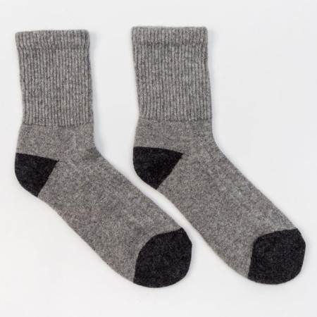 Male socks from Mongolian wool, gray color, size 29 (43-45)