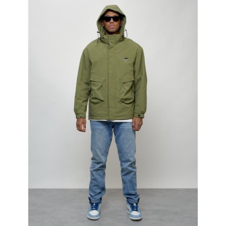 Male spring jacket, size 50, green color-4