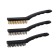 Set of brushes of metal tundra, plastic handles, large, 3 pcs.